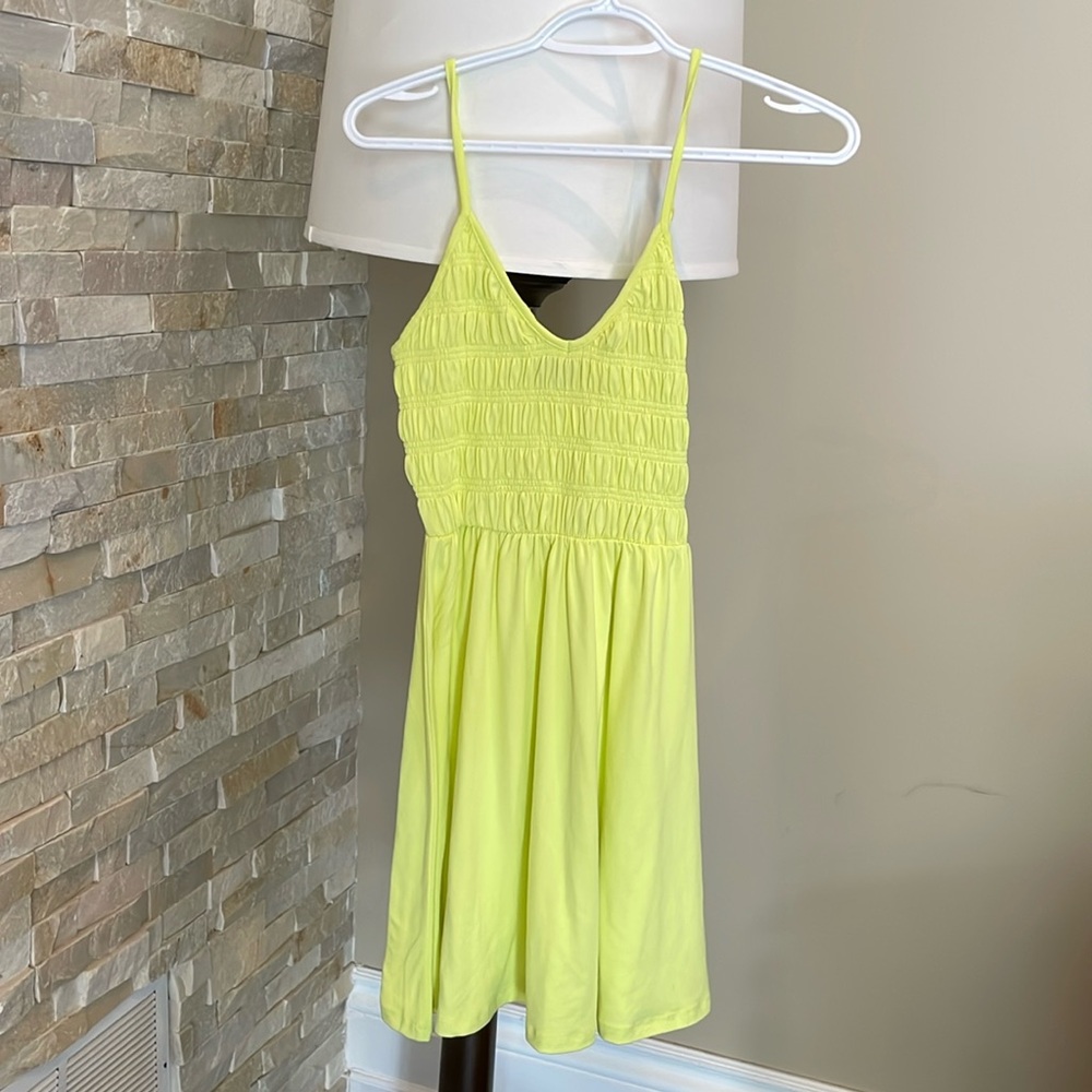 Bright yellow spaghetti strap dress NEW